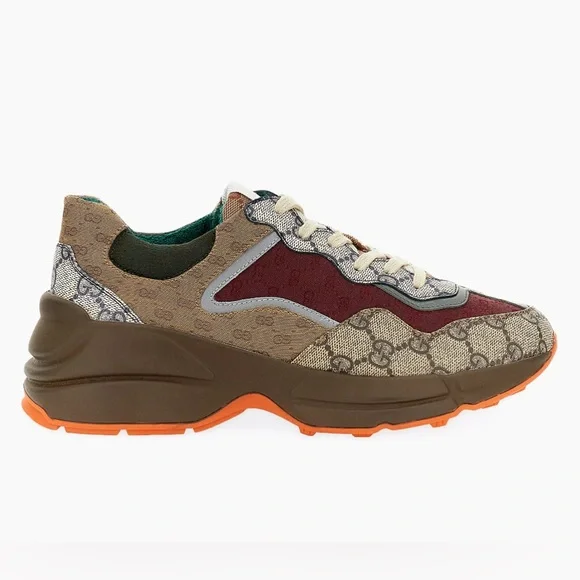 Guchi Rhyton Mixed Media Sneakers Woman's; Size 39 COA - Picture 1 of 7